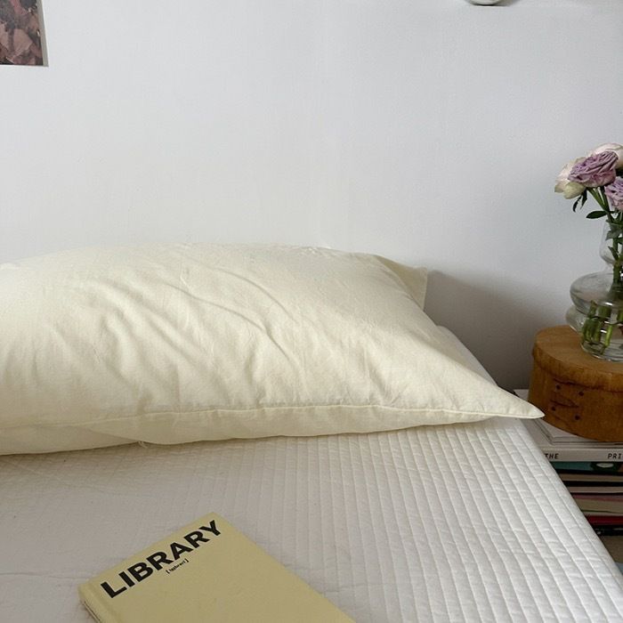 Pure Cotton Pillowcase 48x74cm Beige L 48*74 pillowcase 1 pair