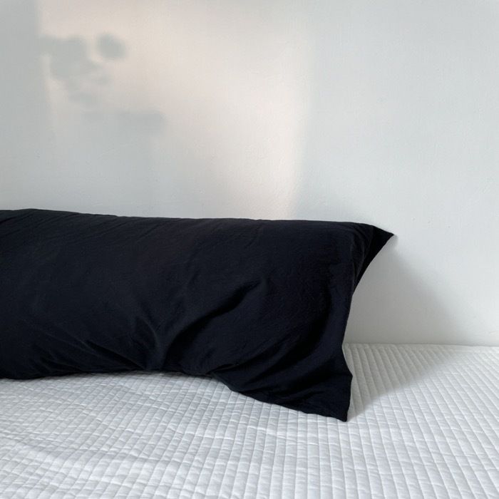 Pure Cotton Pillowcase 48x74cm Pure black L 48*74 pillowcase 1 pair