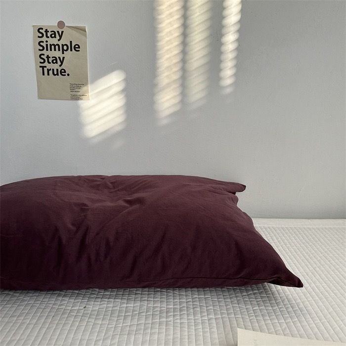 Pure Cotton Pillowcase 48x74cm Dark purple L 48*74 pillowcase 1 pair