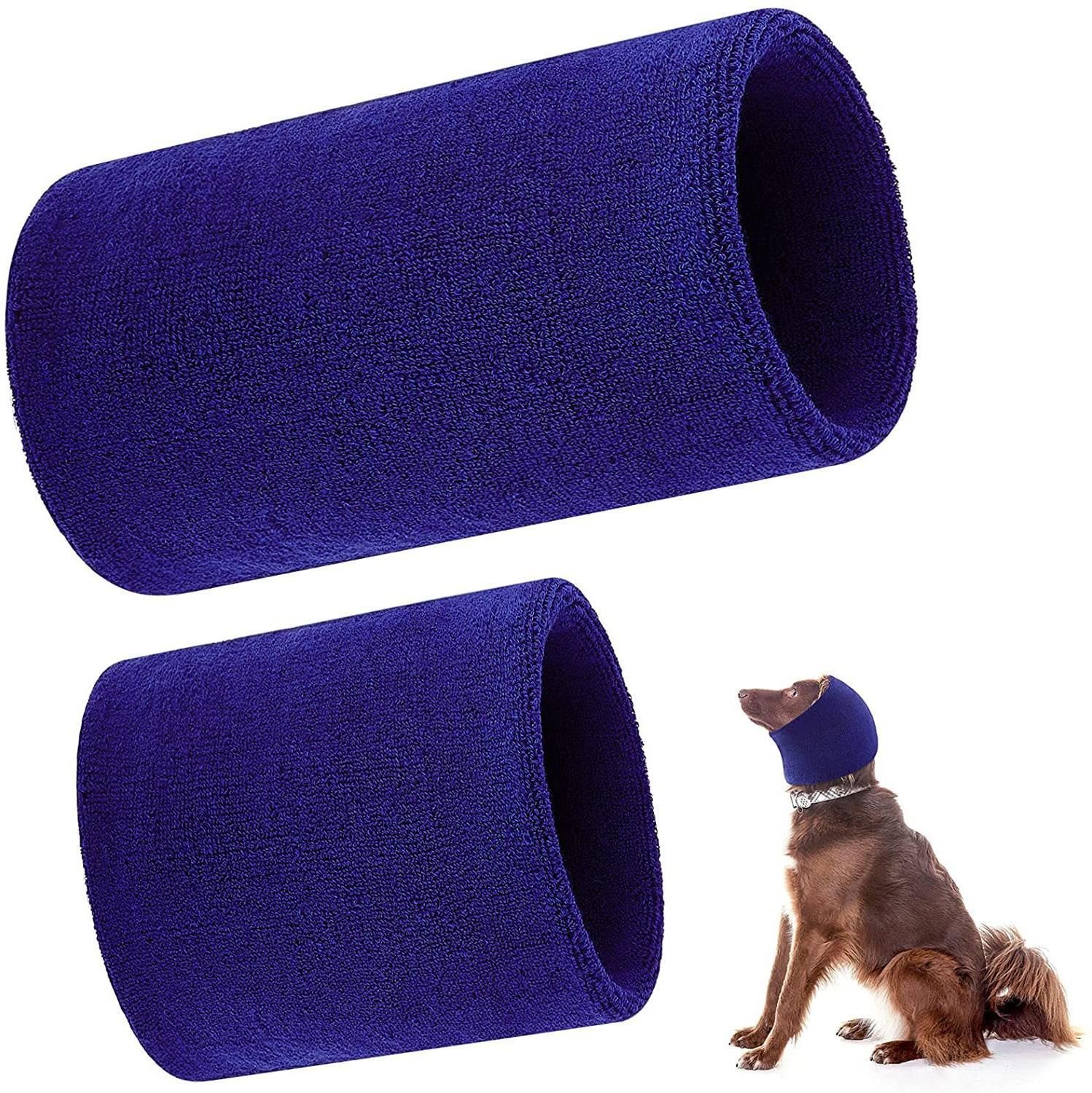 Pet Earmuffs Cotton Thickened Warm Winter Headgear Blue S view 3