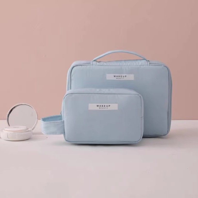 Travel Cosmetic Bag Large Capacity Multipurpose Blue Small size