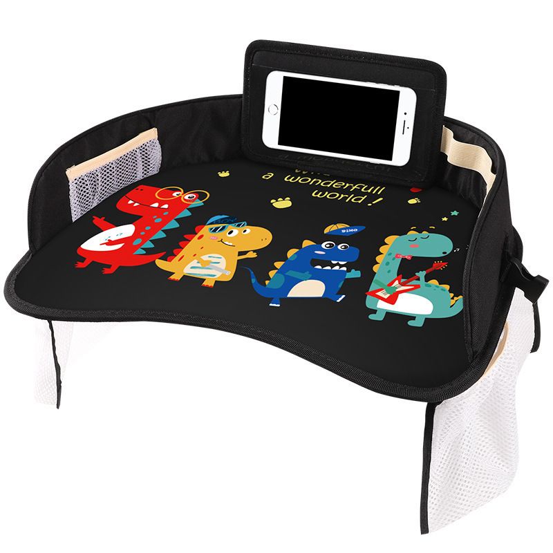 Mu suo Cartoon Car Seat Dining Table Oxford Cloth Fold Black dinosaur band — image 1