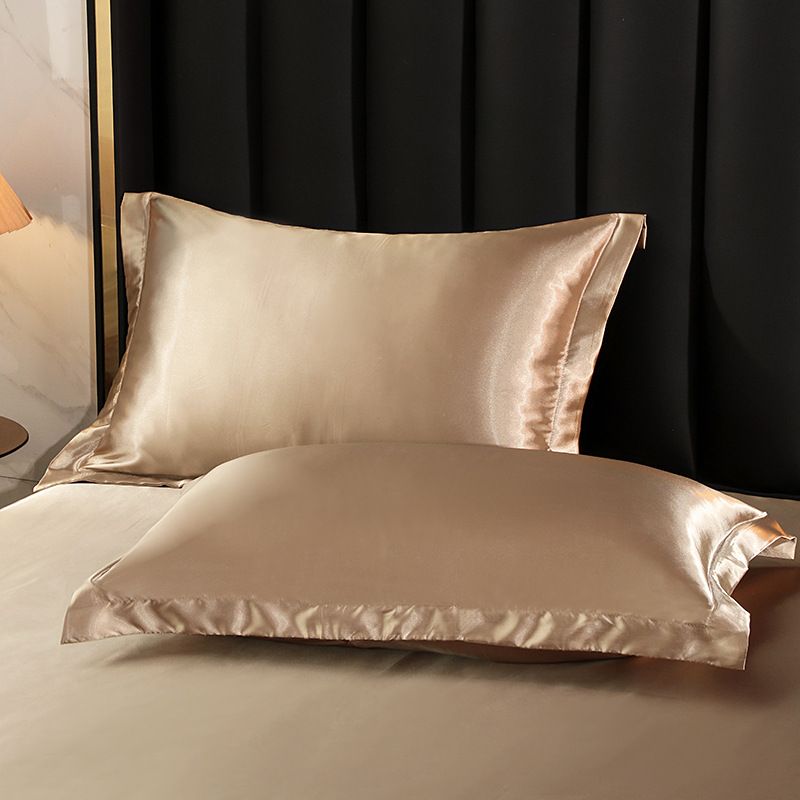 Simulation Silk Pillowcase 48x74cm Polyester Burgundy 48x74cm [pair] view 3