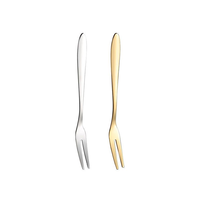 Sanrui Stainless Steel Two Prong Fruit Fork 410-Cloth Wheel-Silver view 4