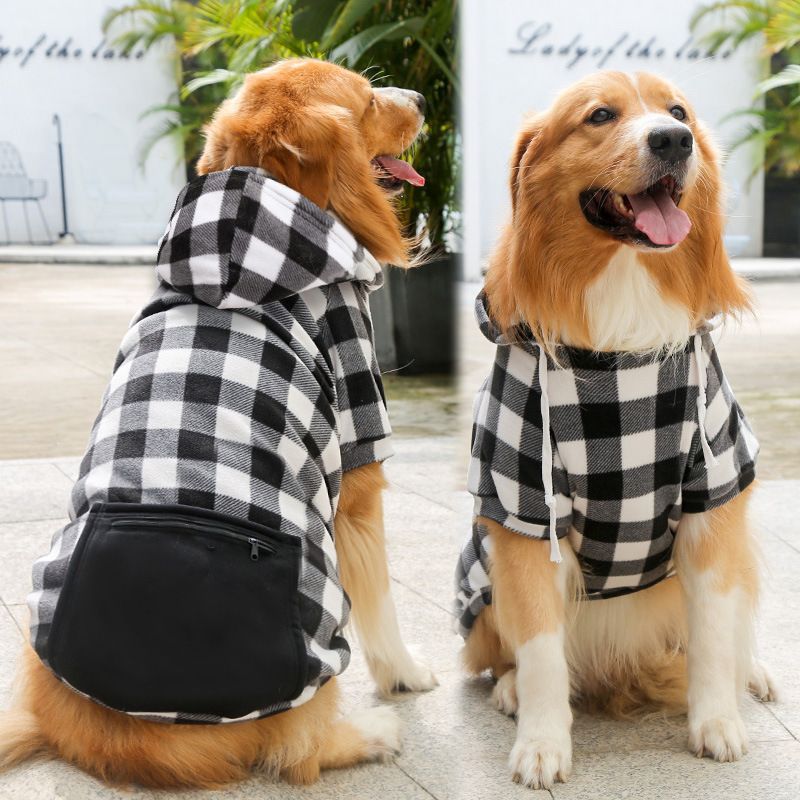 Shine Pet Clothing Polyester Sweatshirt Zipper Pockets Zip pocket black and — image 1