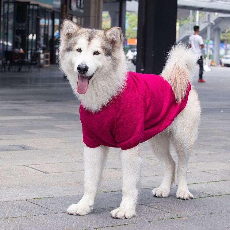 Pet Dog Sweatshirt Shine Acrylic Warm Big dog wool sweater gray 4XL (Bust 64CM) view 3