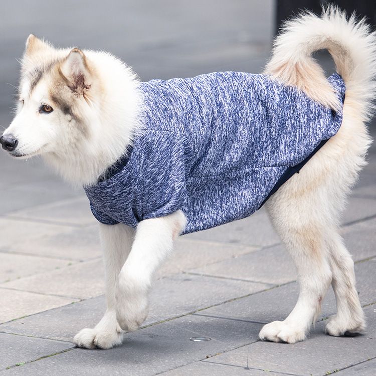 Pet Dog Sweatshirt Shine Acrylic Warm Big Dog Sweat navy blue 6XL (Bust 74CM) — image 1