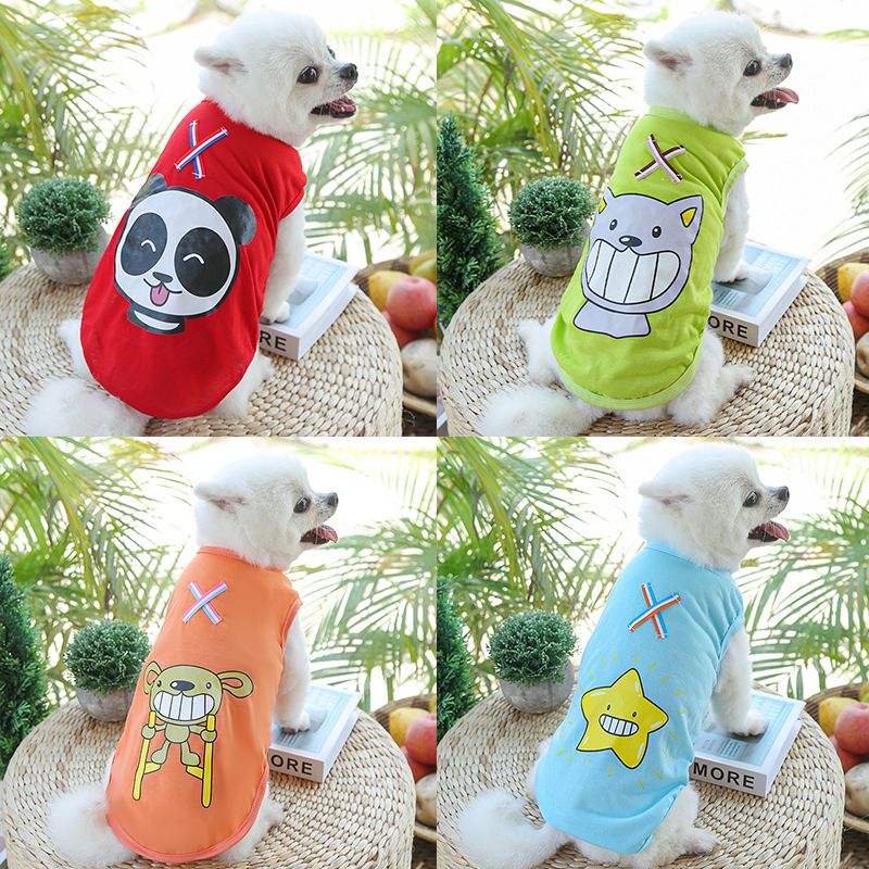 Shine Polyester Pet Vest Dog Cat Clothes Ribbon X Vest Red Panda XS (bust 30CM view 4