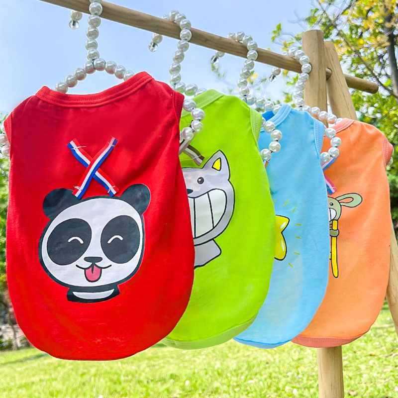 Shine Polyester Pet Vest Dog Cat Clothes Blue Star Ribbon X Vest XS (bust 30CM view 2