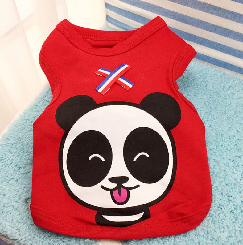 Shine Polyester Pet Vest Dog Cat Clothes Ribbon X Vest Orange Big Tooth Mouse view 5