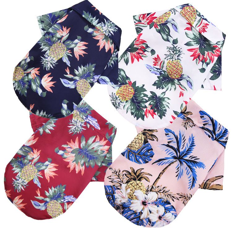 Pet Shirt Shine Polyester Small Medium Pineapple shirt navy blue 3XL (bust view 4