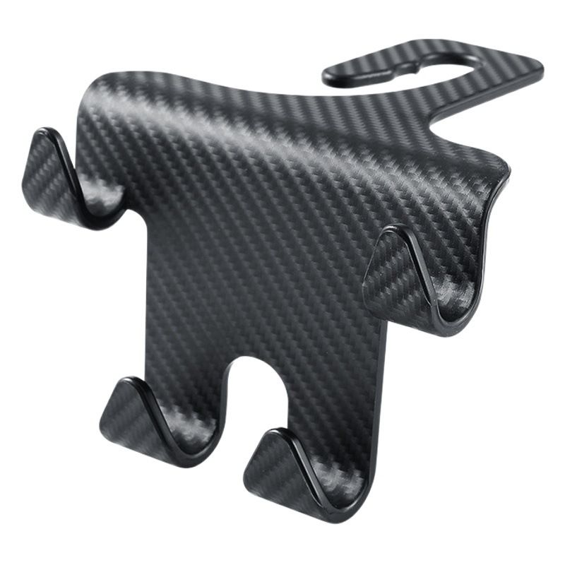 FSL Car Seat Back Hooks 4 Pack ABS Carbon Fiber Carbon fiber pattern view 2