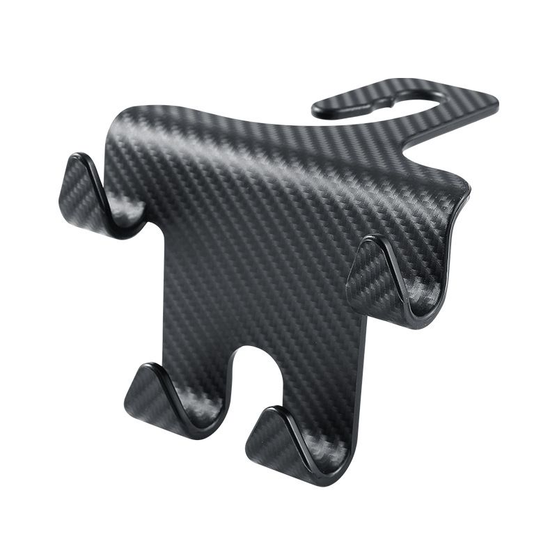 FSL Car Seat Back Hooks 4 Pack ABS Carbon Fiber Carbon fiber pattern view 3