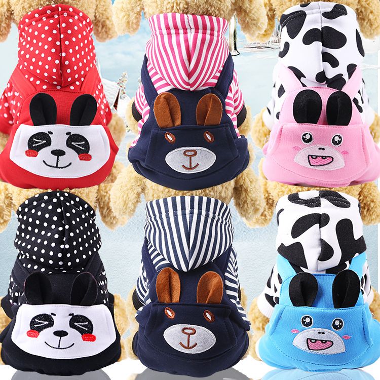 Shine Pet Dog Cat Fleece Sweatshirt Autumn Winter Four Leg Pocket Embroidered view 2