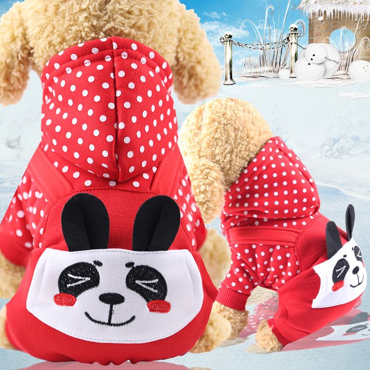 Shine Pet Dog Cat Fleece Sweatshirt Autumn Winter Four Leg Pocket Embroidered — image 1