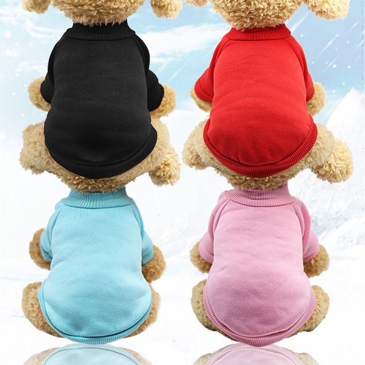 Pet Sweatshirt Polyester Cotton Winter Cat Dog Classic Sweat khaki S (back view 4