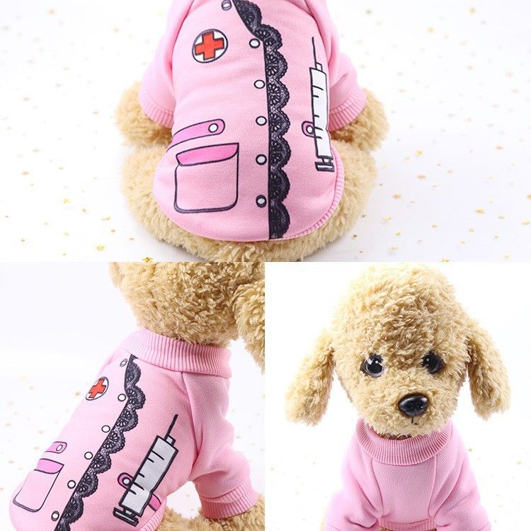 Cotton Pet Dog Cat Hoodless Two Leg Sweatshirt Shine Hoodless Two-Leg Uniform view 3