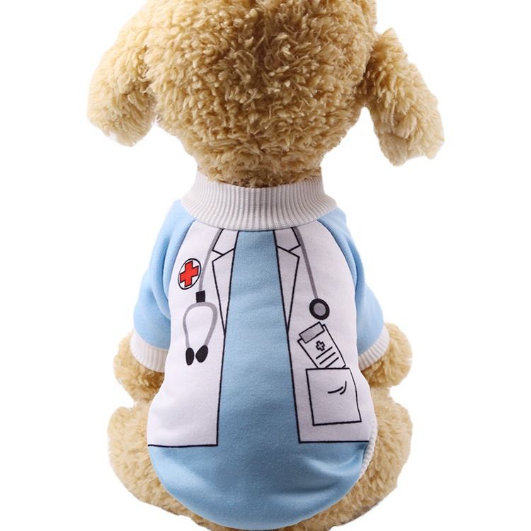 Cotton Pet Dog Cat Hoodless Two Leg Sweatshirt Shine Hoodless two-legged view 4