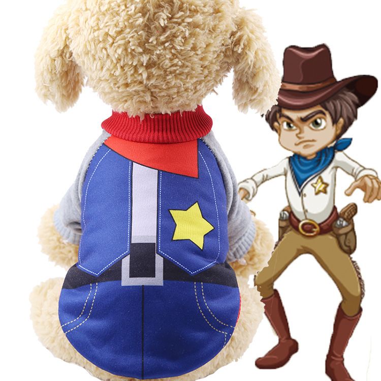 Cotton Pet Dog Cat Hoodless Two Leg Sweatshirt Shine Hoodless Two-Leg Uniform — image 1