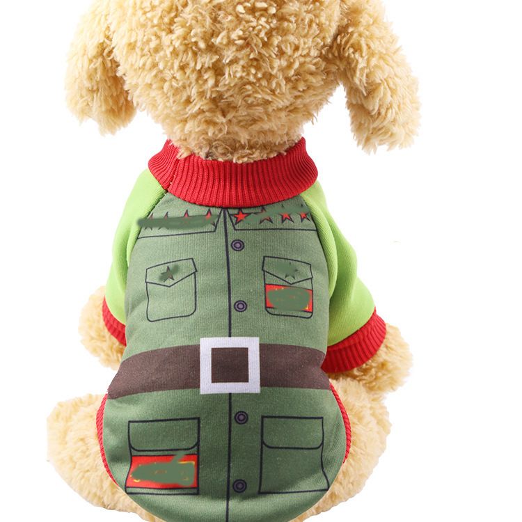 Cotton Pet Dog Cat Hoodless Two Leg Sweatshirt Shine Hoodless two-legged — image 1
