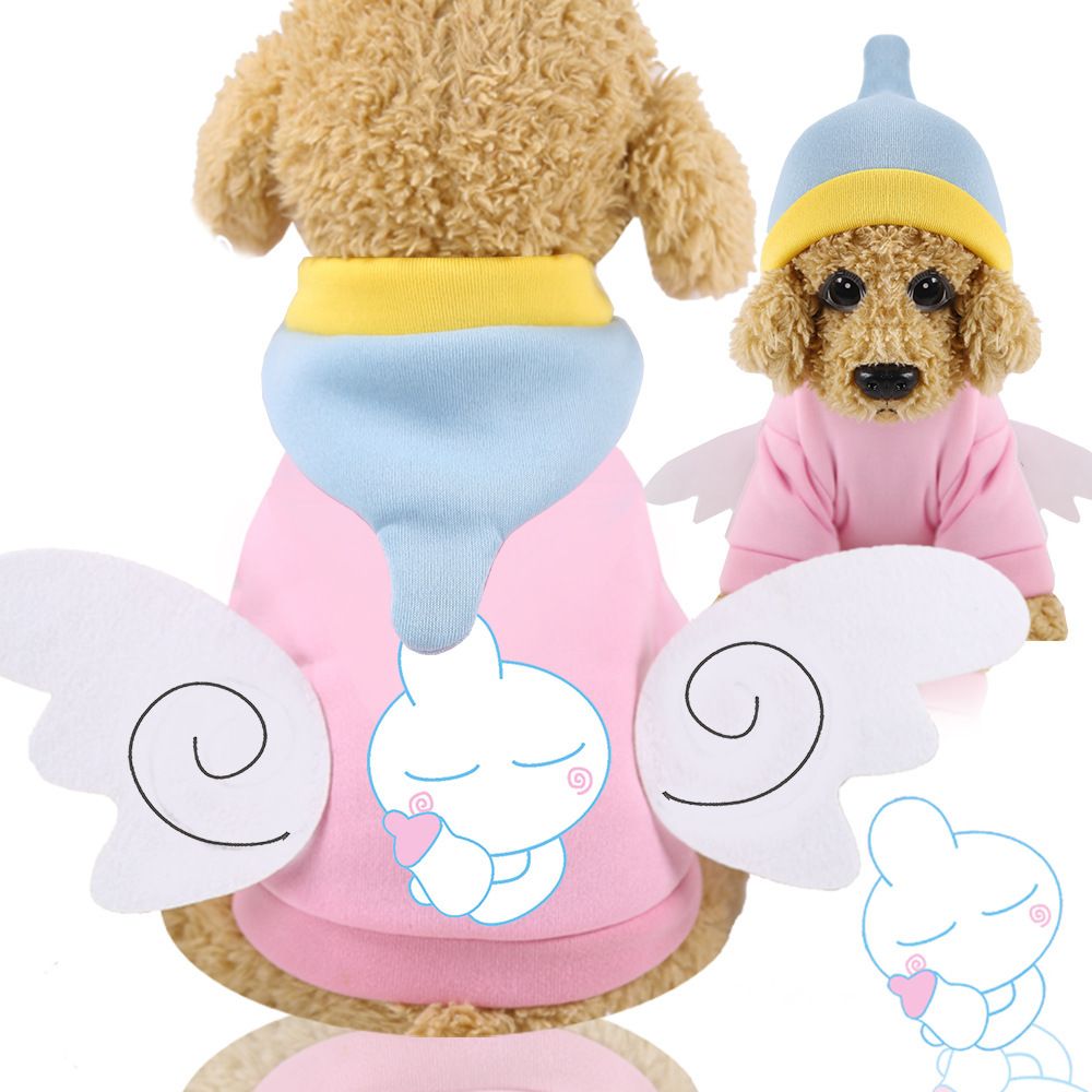 Shine Pet Dog Cat Hoodie Sweatshirt Polyester Sweatshirt pink yellow blue — image 1