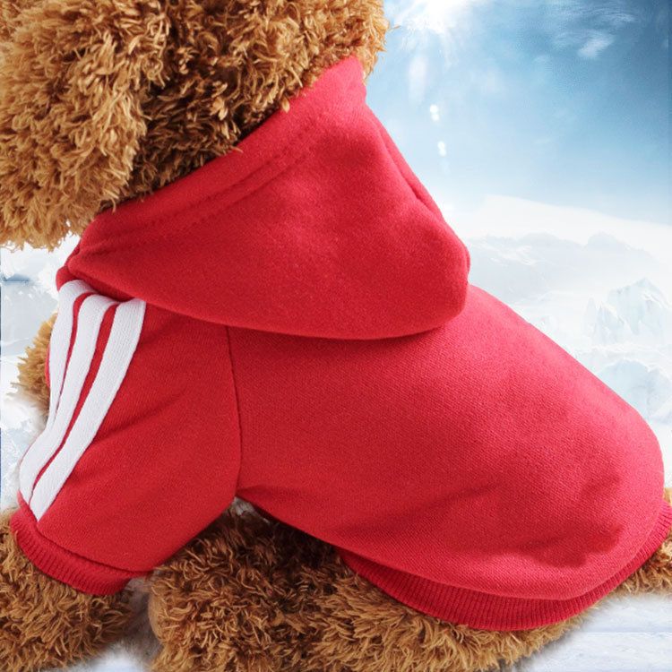 Shine Pet Sweatshirt Cotton Casual Style two legs adog red L (bust 42CM — image 1
