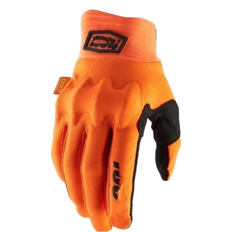 LOHAS FOX Touchscreen Motorcycle Gloves Nylon Neon Yellow view 2