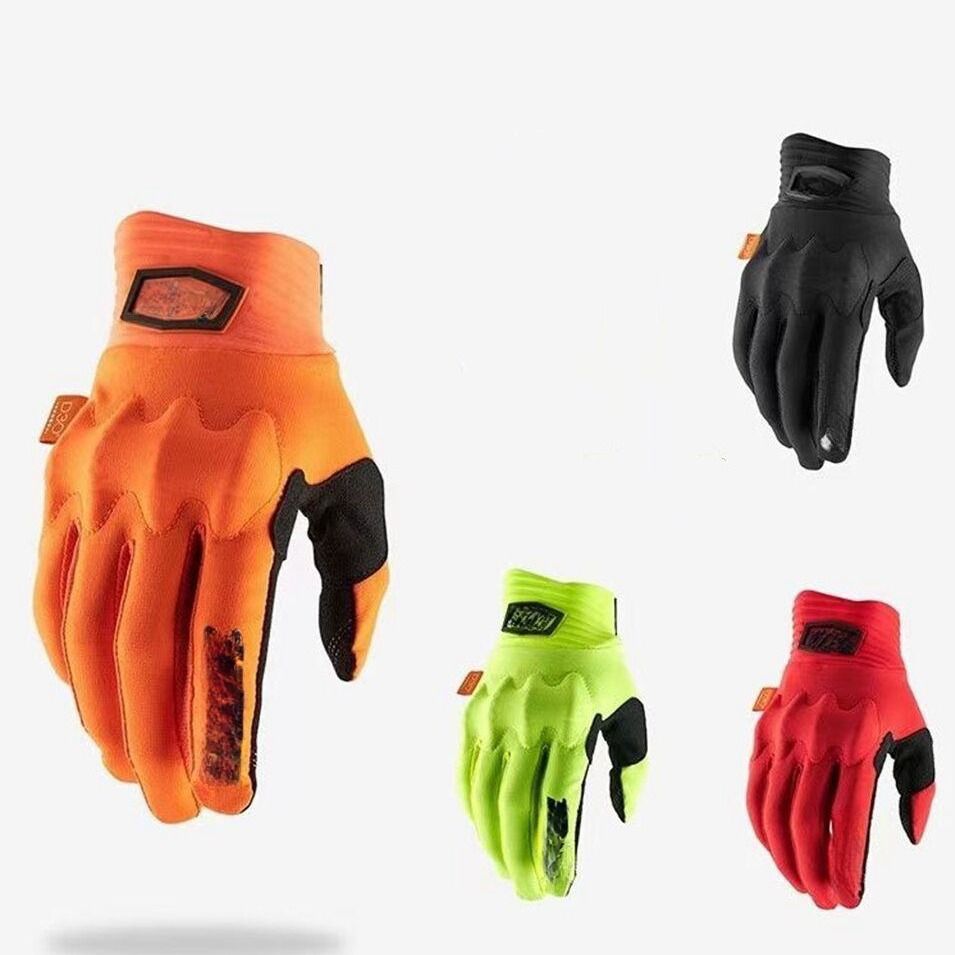 LOHAS FOX Touchscreen Motorcycle Gloves Nylon Neon Yellow view 3