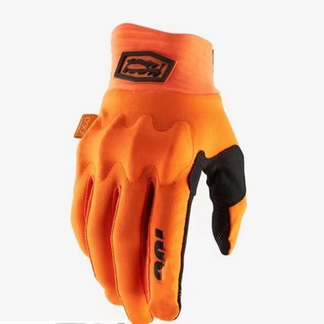 LOHAS FOX Touchscreen Motorcycle Gloves Nylon Orange view 7