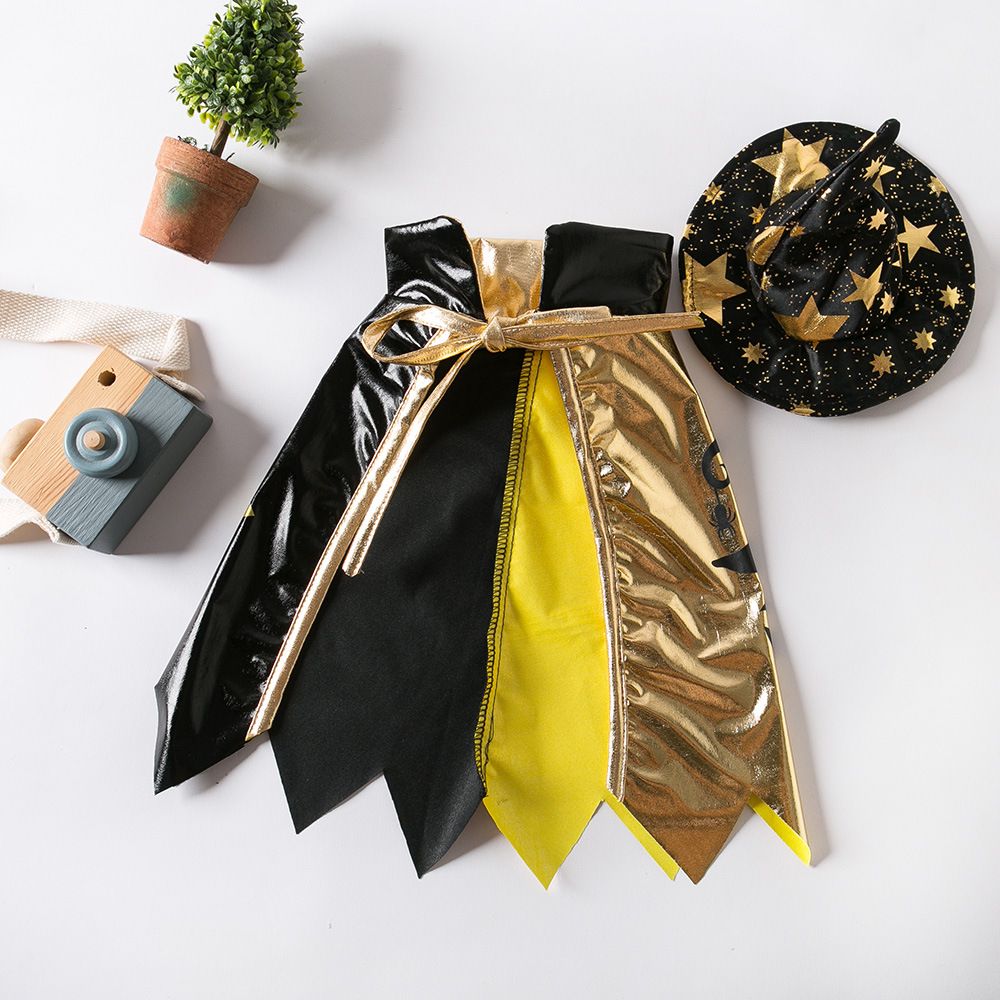 Pet Cape Halloween Cat Dog Adjustable Cloth Colorblock Cloak Free size — image 1