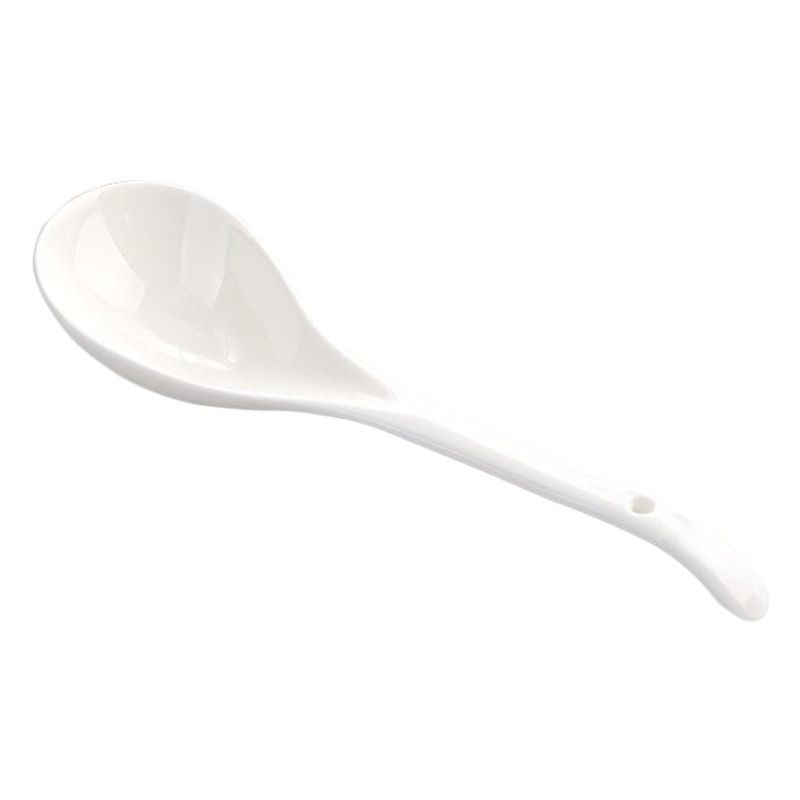 Ceramic Soup Spoon Yo Laifu Large White Phnom Penh Stew Spoon