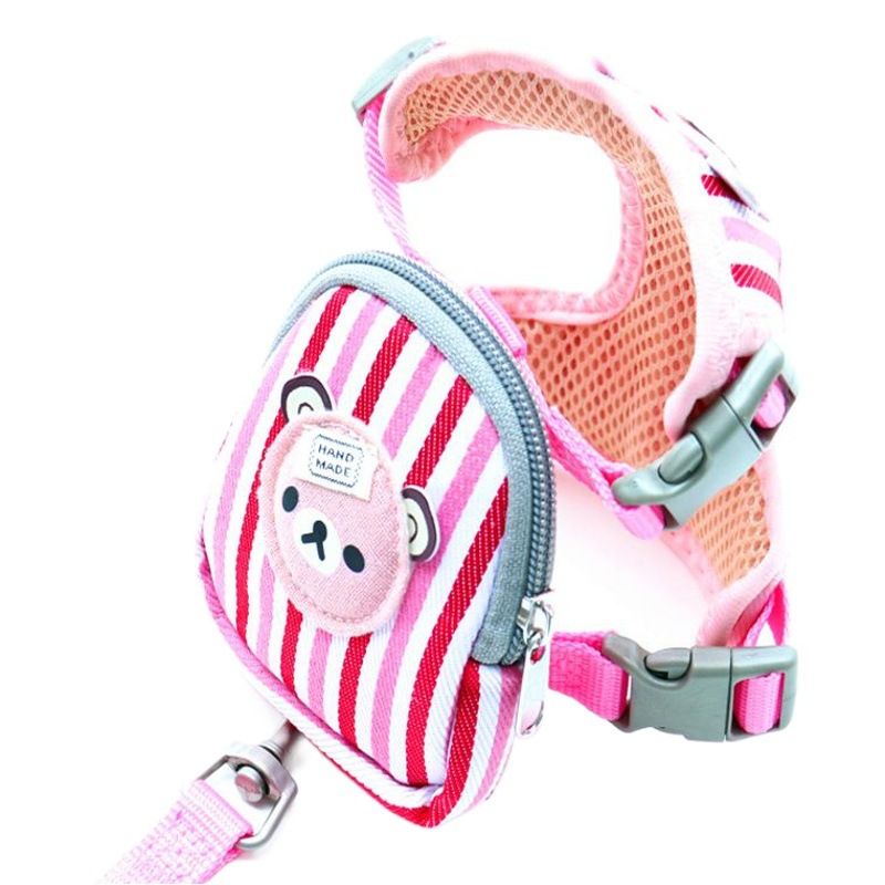 Zichen Nylon Dog Harness Leash w/ Detachable Bag Vest Tianlan 1.0(S code fits view 2