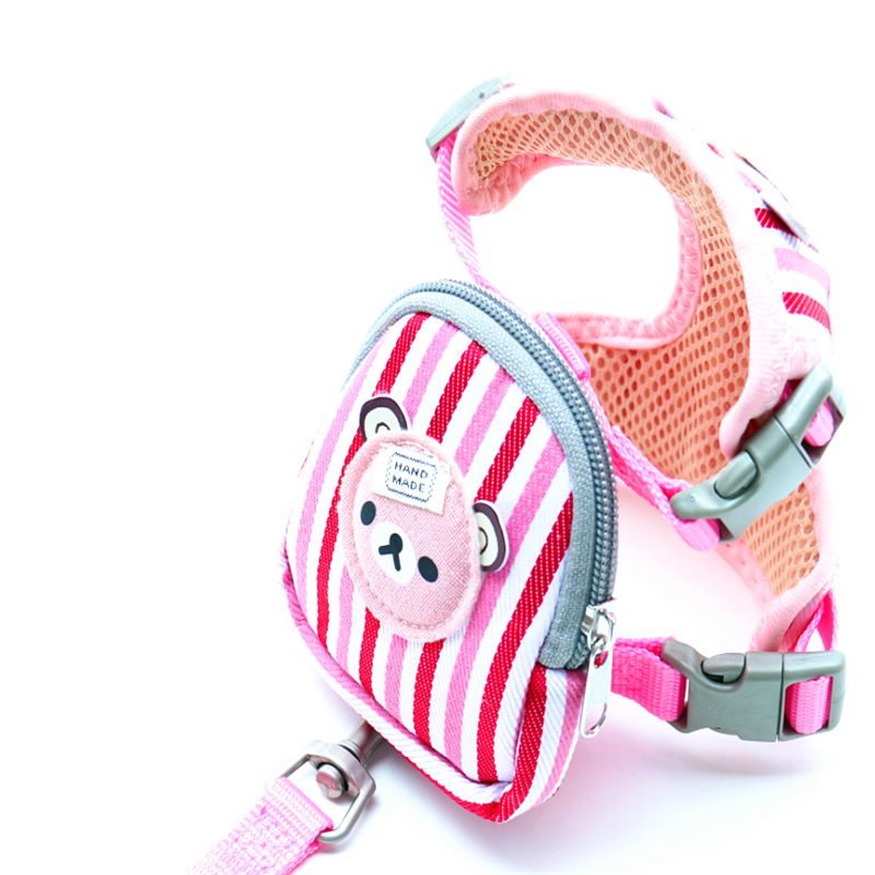 Zichen Nylon Dog Harness Leash w/ Detachable Bag Vest Tianlan 1.0(S code fits view 3