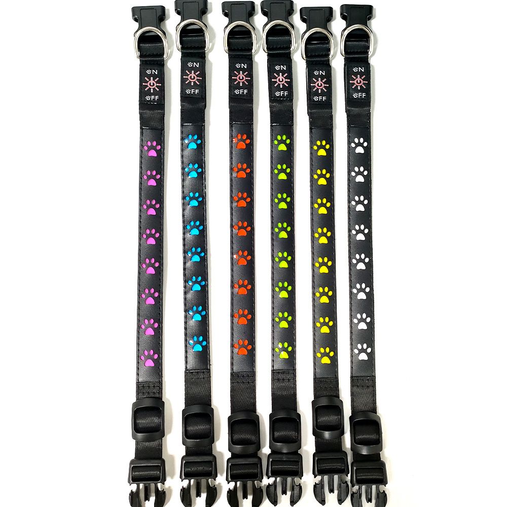 SY LED Rechargeable Nylon Dog Collar Colorful Traction rope 1.5m view 4
