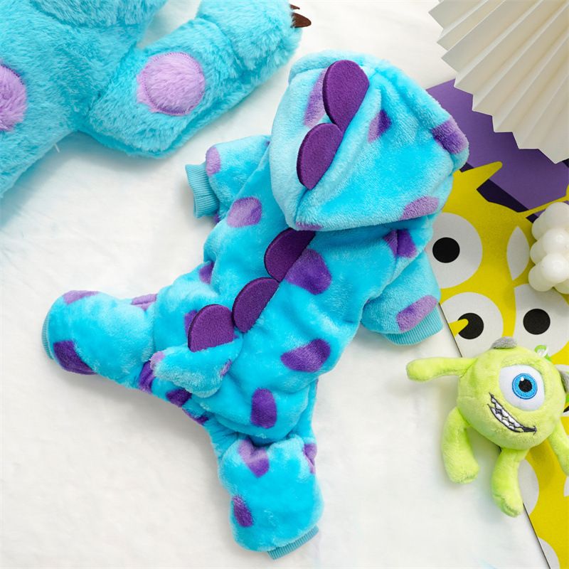 shine Pet Four Legged Clothing Polyester Cotton Four-Legged Flannel Blue Hair — image 1