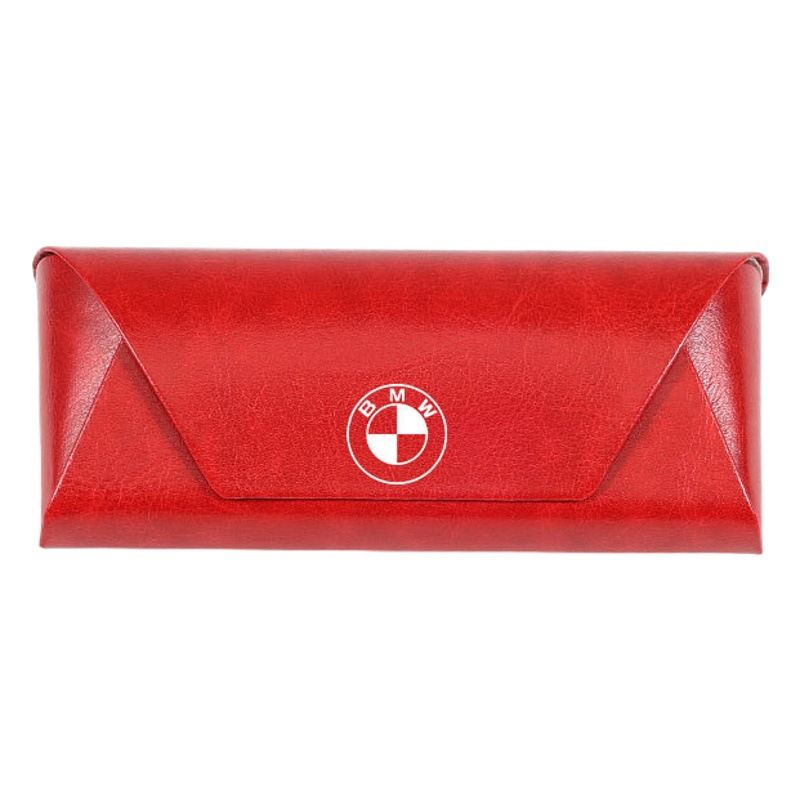 Car Glasses Holder for BMW PU Leather Red view 2