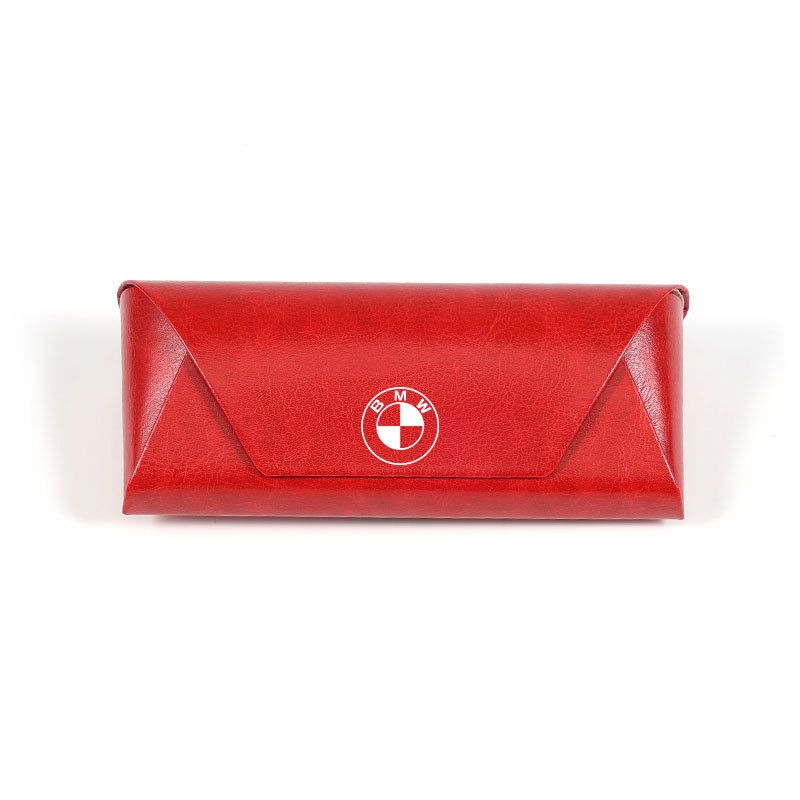 Car Glasses Holder for BMW PU Leather Red view 5