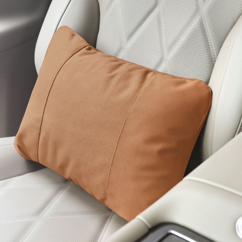Car Neck Pillow Suede Perforated Universal Perforated orange waist support — image 1