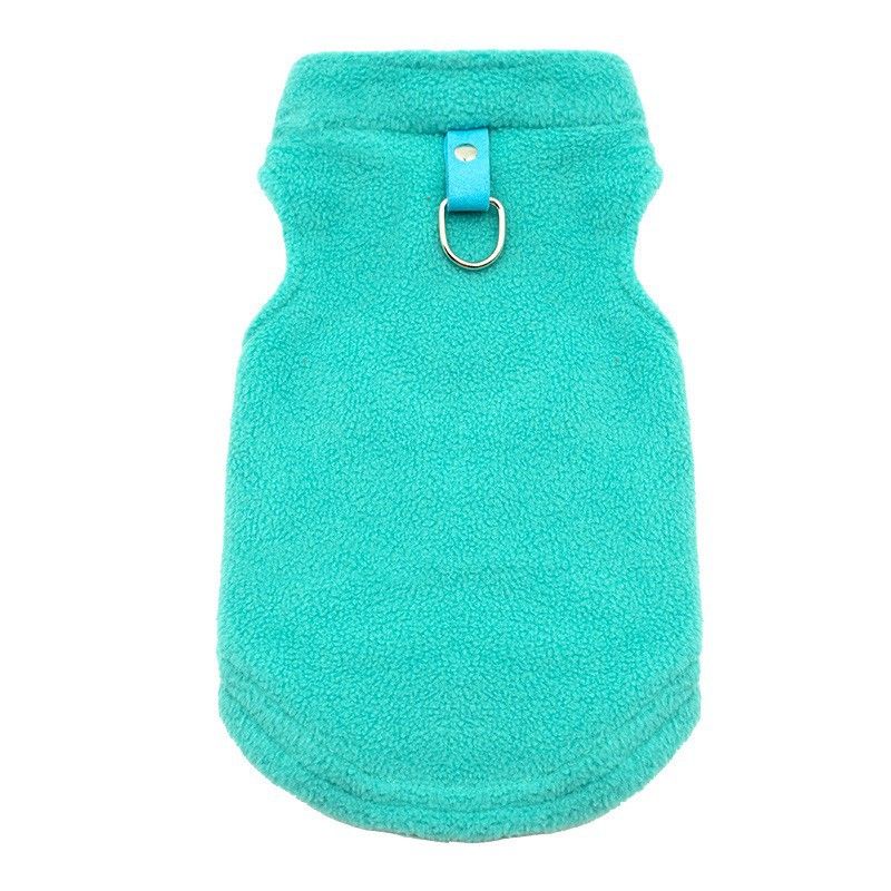 Valley Dog Pet Sweatshirt Pocket Casual Style Fleece Vest Lake Blue L (Bust — image 1