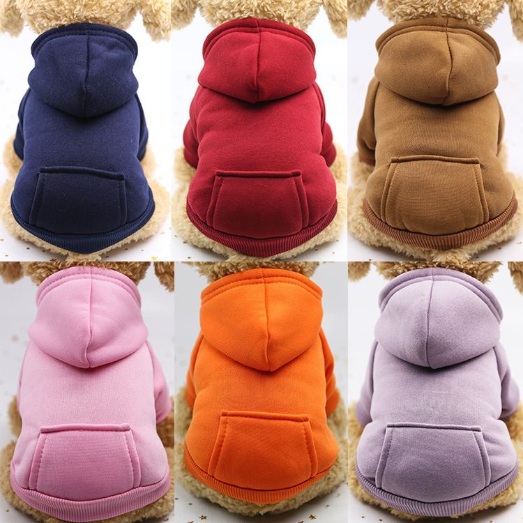 Valley Dog Pet Sweatshirt Pocket Casual Style Fleece Vest Red S (bust 35CM view 3