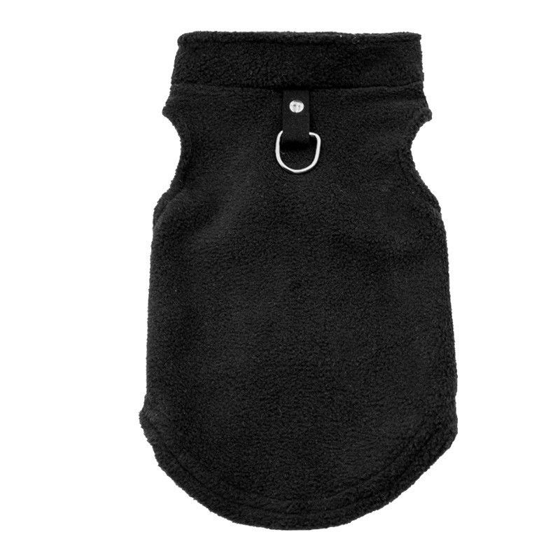 Valley Dog Pet Sweatshirt Pocket Casual Style Fleece Vest Black S (bust 35CM — image 1