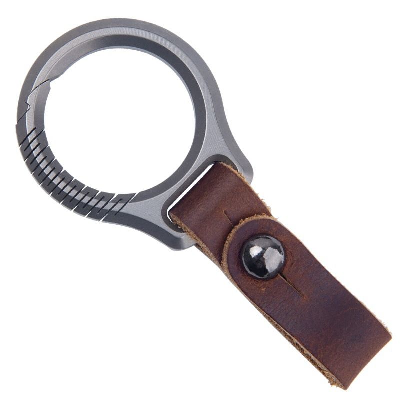 Titanium Alloy Keychain Car Key Holder EDC Tool Men Mosaic color buckle + view 2