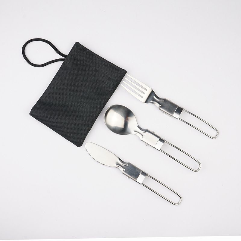 Silver island Folding Stainless Steel Cutlery Set Folding knife