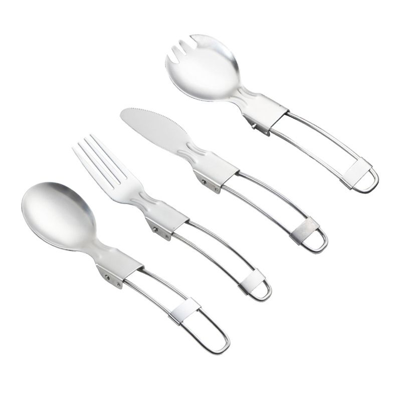 Silver island Folding Stainless Steel Cutlery Set Folding knife view 5