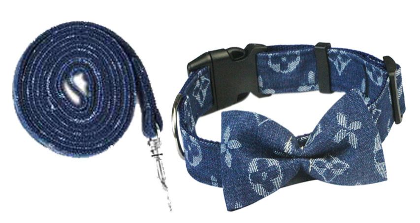 Hapi Dog Collar with Bow and Leash for Small Dogs Cowboy collar + bow + — image 1