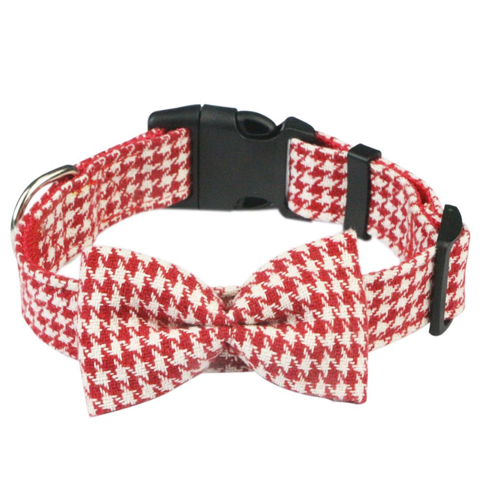 Hapi Dog Collar with Bow and Leash for Small Dogs Cowboy collar + bow L (neck view 4