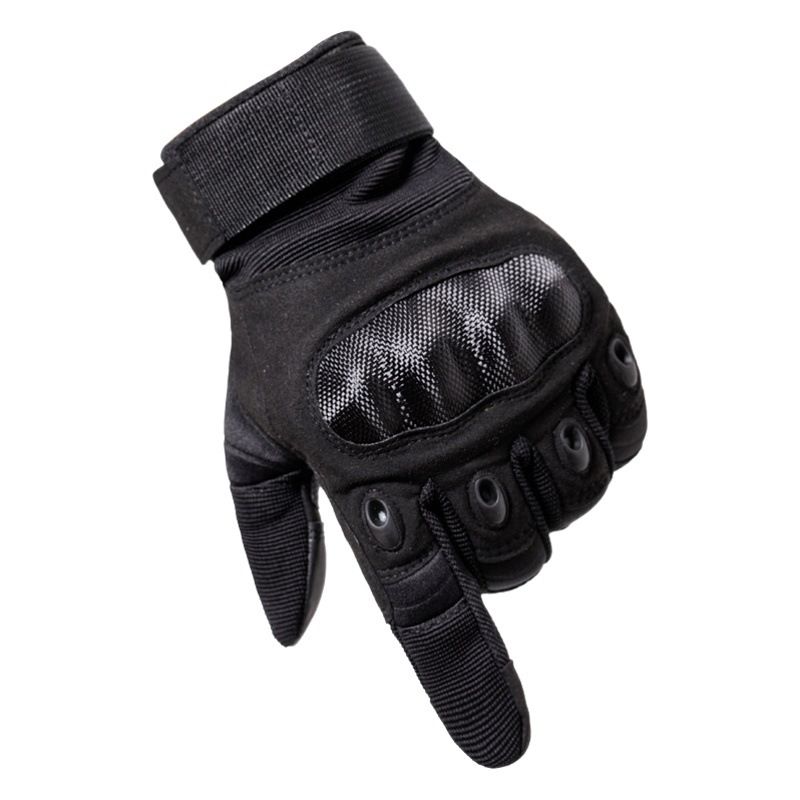 kavntuve Leather Tactical Gloves Full Finger Hard Shell Black XL view 2