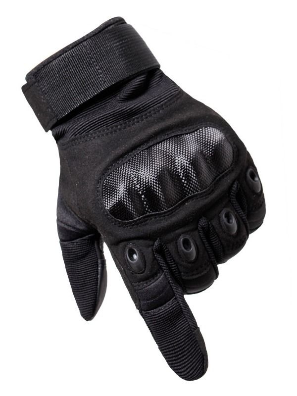 kavntuve Leather Tactical Gloves Full Finger Hard Shell Black XL view 3