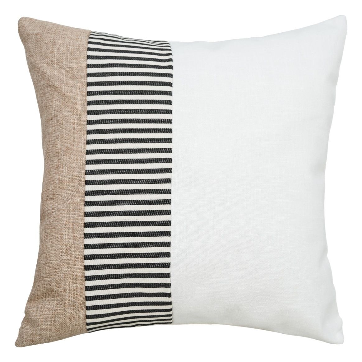 Xiao Weili Linen Pillowcase 45x45cm Striped Two-color stitching 45*45 view 2