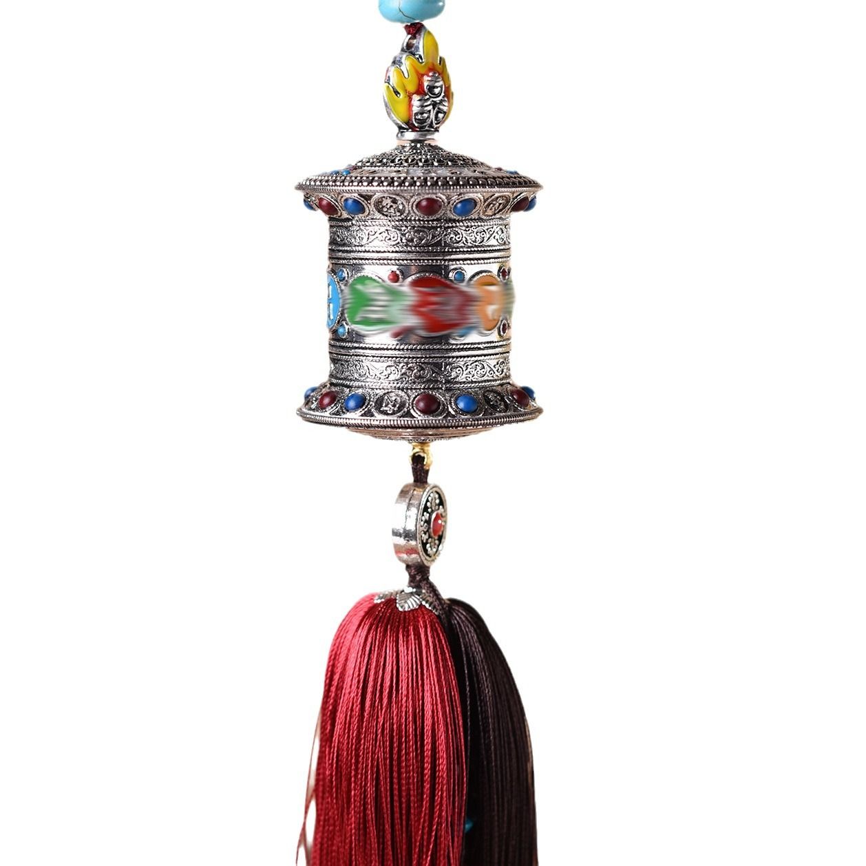 Xiangbaihui Car Prayer Bucket Ornament Alloy GS043 Red Copper view 7